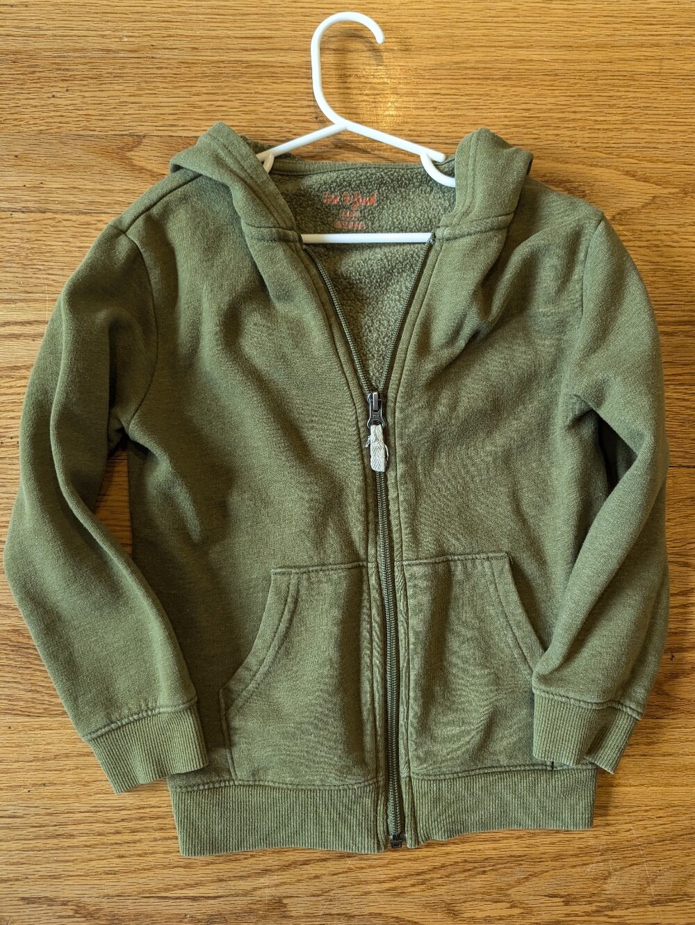 Cat & Jack Green Kids Zip Hoodie, XS